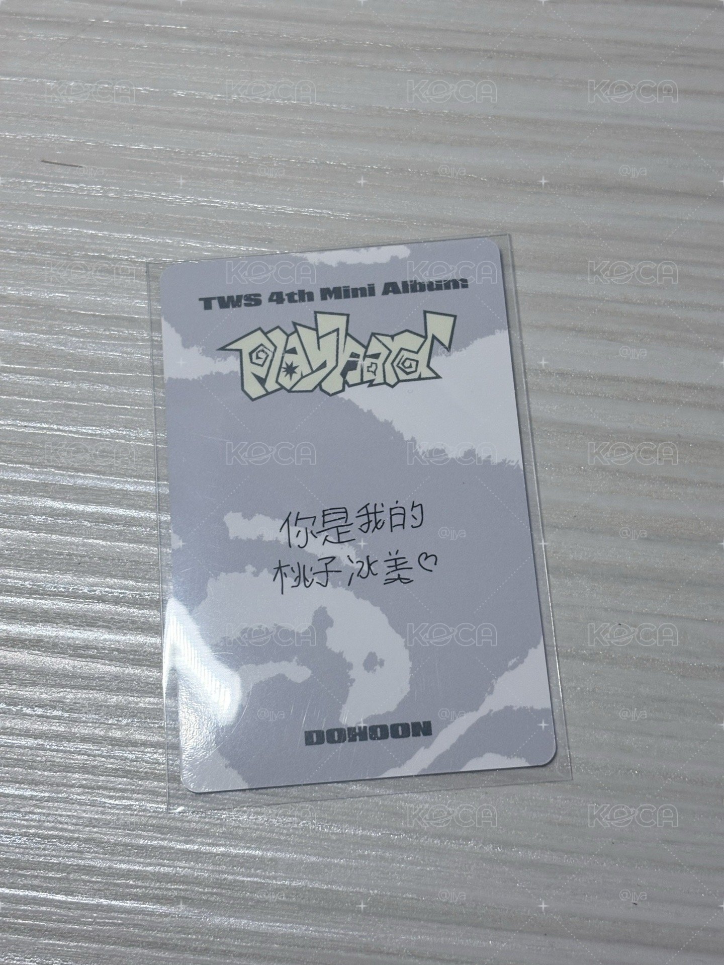 Tws 金道勳 迷四 中文卡背