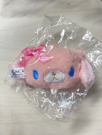 蜜糖邦尼絨毛吊飾扭蛋 黑兔 粉兔