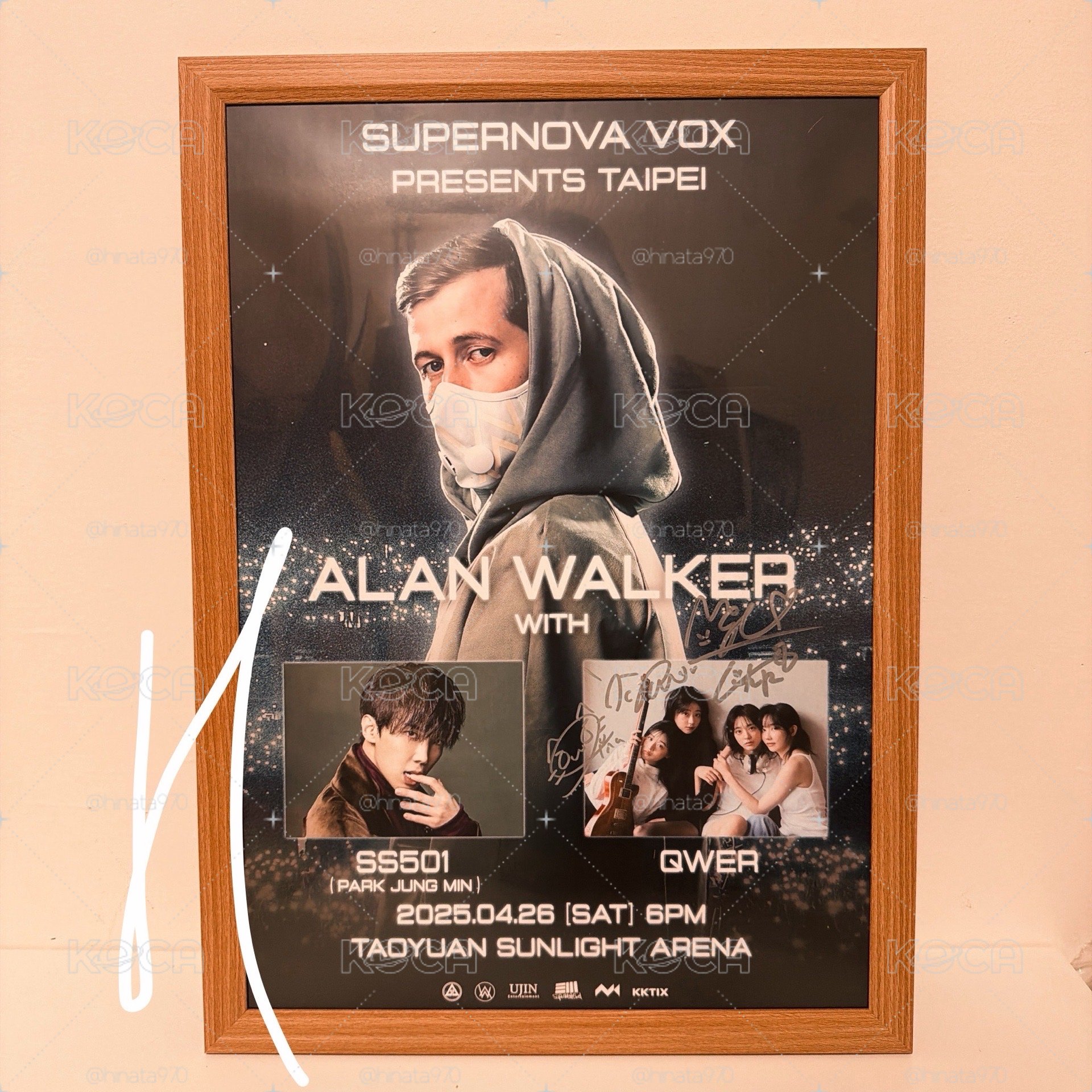 限量 QWERXAlan Walker 拼盤演唱會 A3親簽海報 
