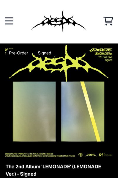 aespa 正規二 美網親簽 有2版