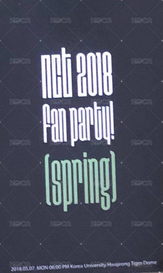 2018 Fan party 入場卡 / 場限卡  背面