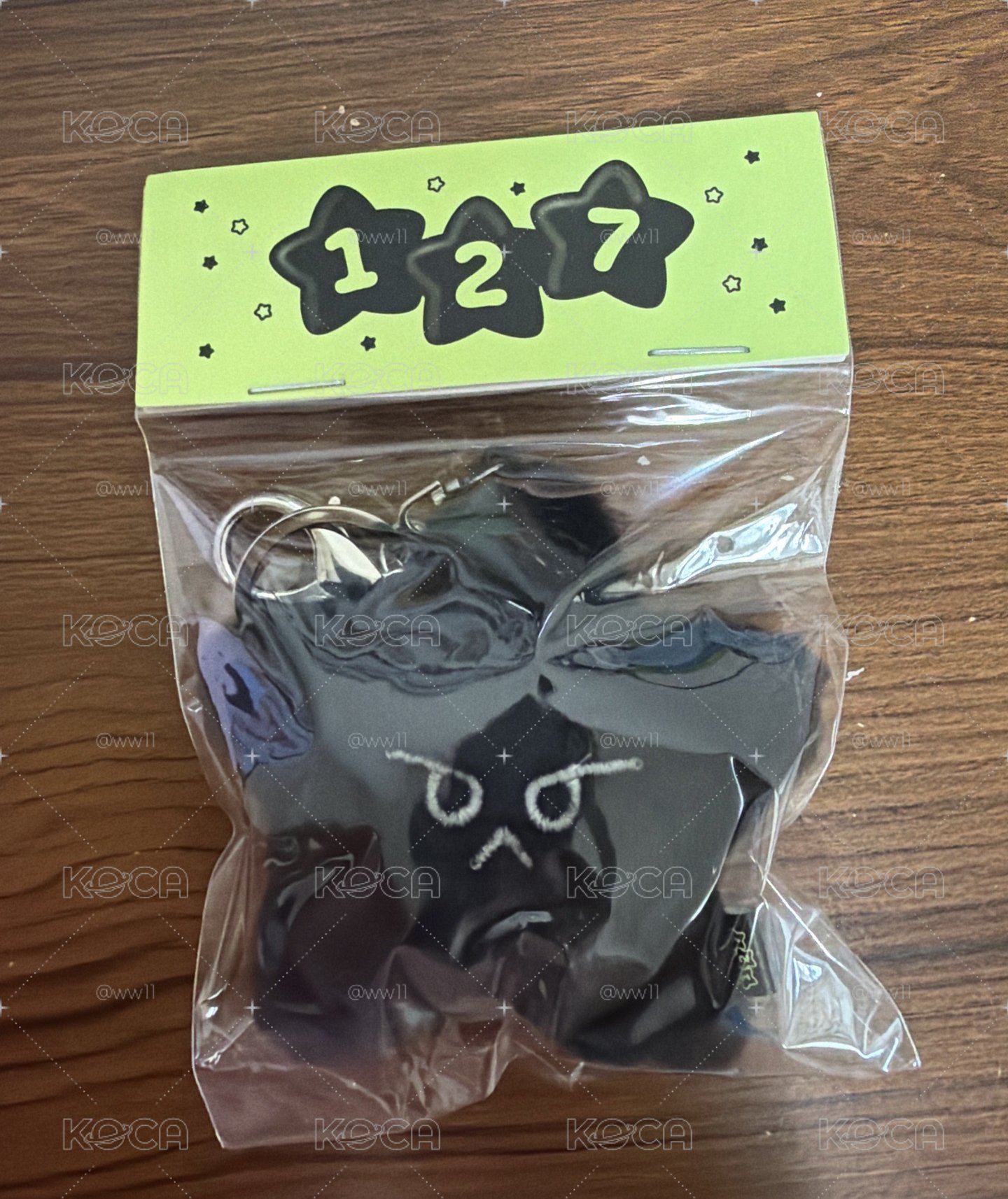 Black starfish doll keyring
