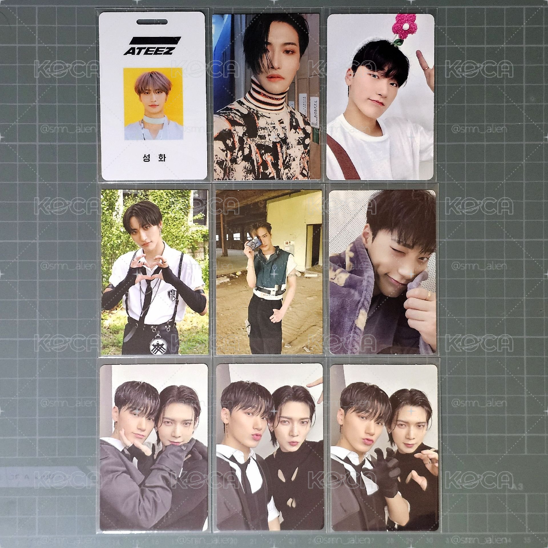 ATEEZ多星傘小卡