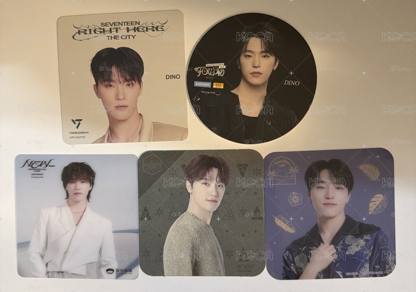 （現貨 整圖出 可當日寄出）seventeen Dino 李燦 日本杯墊 日巡 cafe 咖啡廳