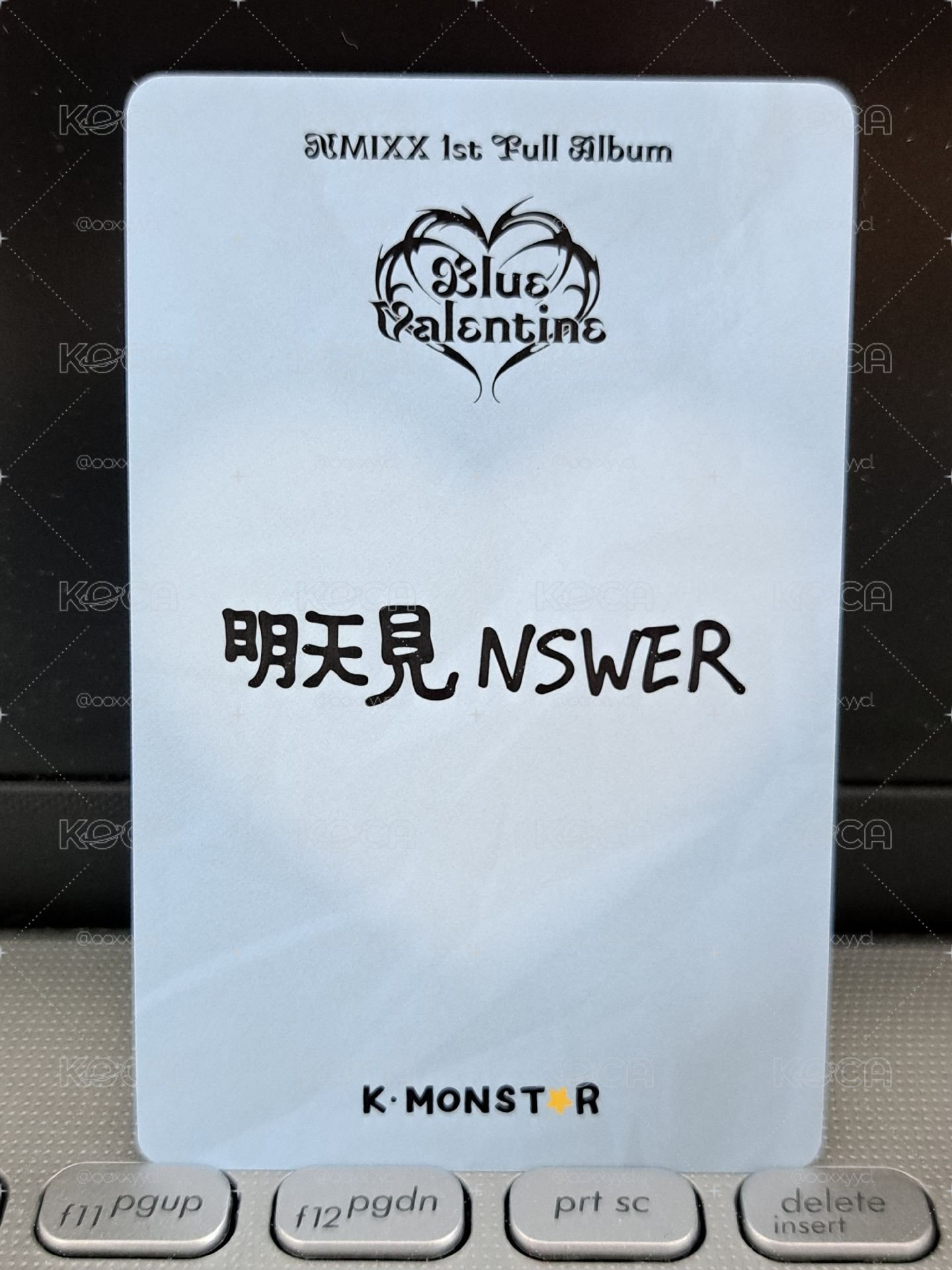 藍情 km 秘密告白小紙條裴 明天見NSWER