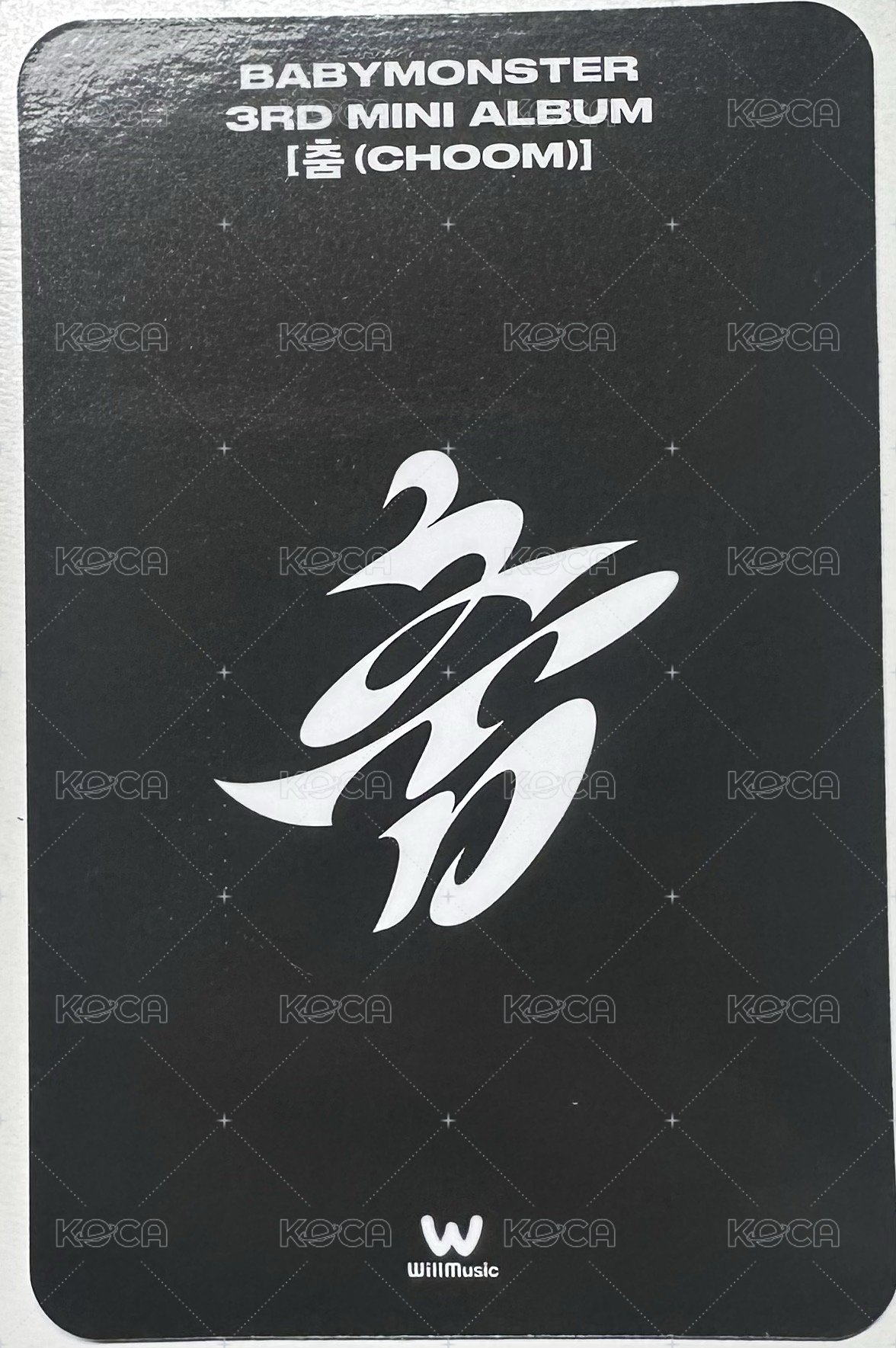 춤 (CHOOM) k4 微樂客 通用官拍 特典卡 ver.A 背面