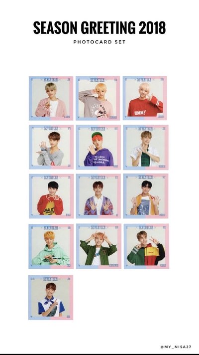 SEVENTEEN 2018 年曆組