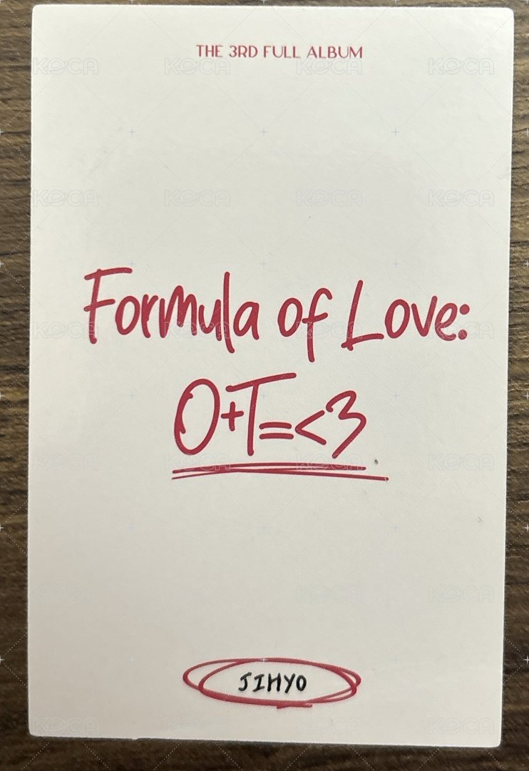 Formula of Love: O+T=<3專卡 刮刮卡