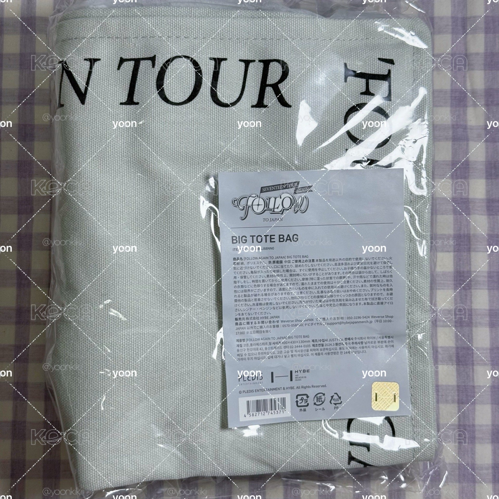 FOLLOW AGAIN TO JAPAN 帆布袋 