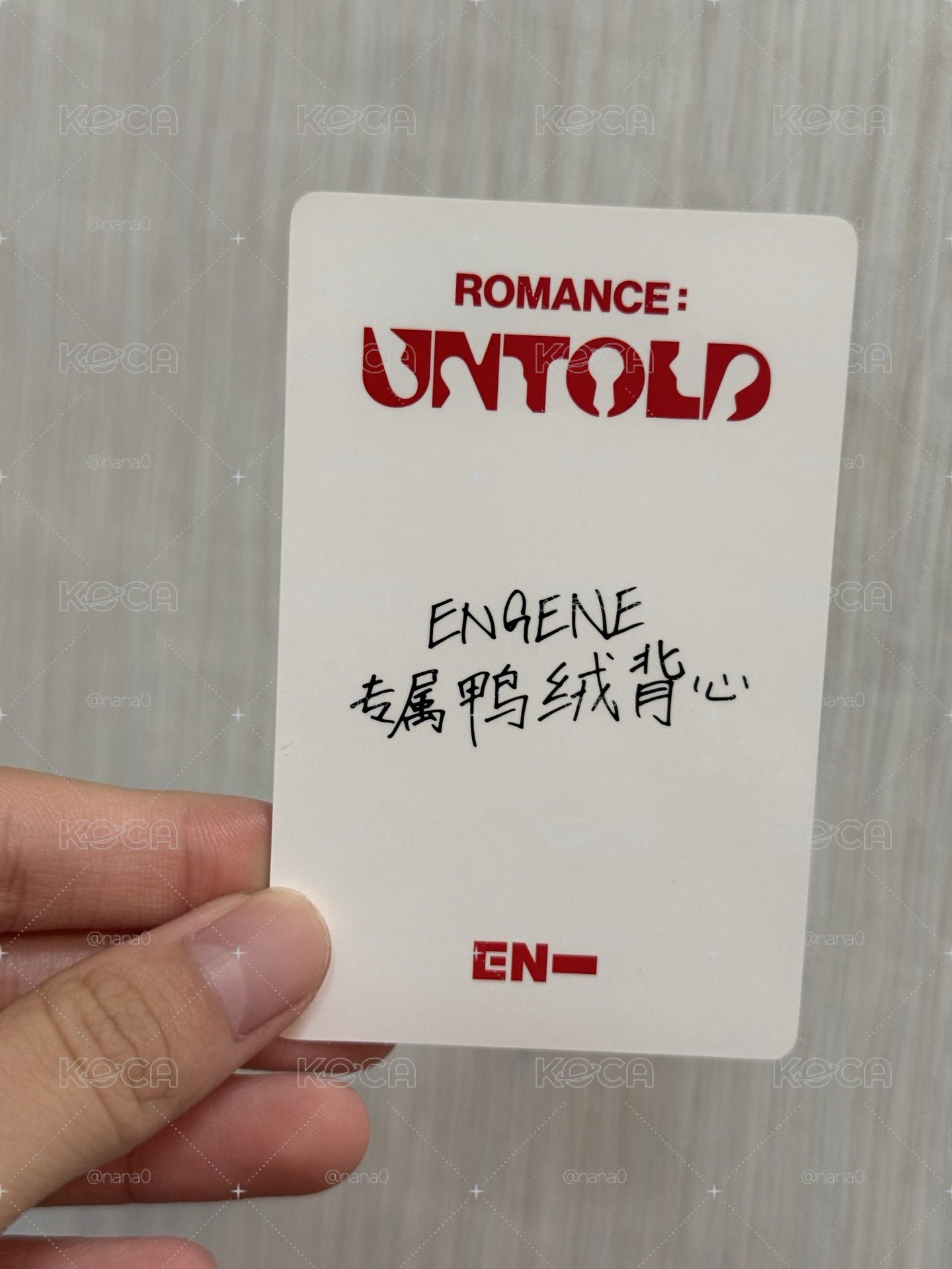 yzy預售2.0 中文卡背：ENGENE 專屬鴨絨背心