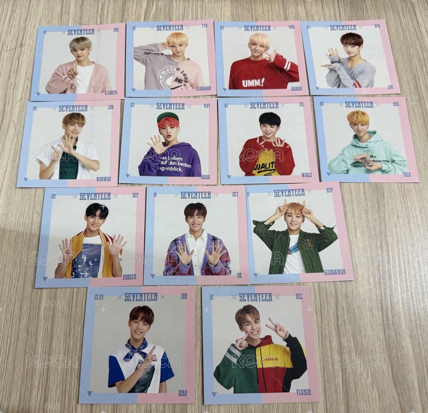 seventeen 2018 年曆 小卡
