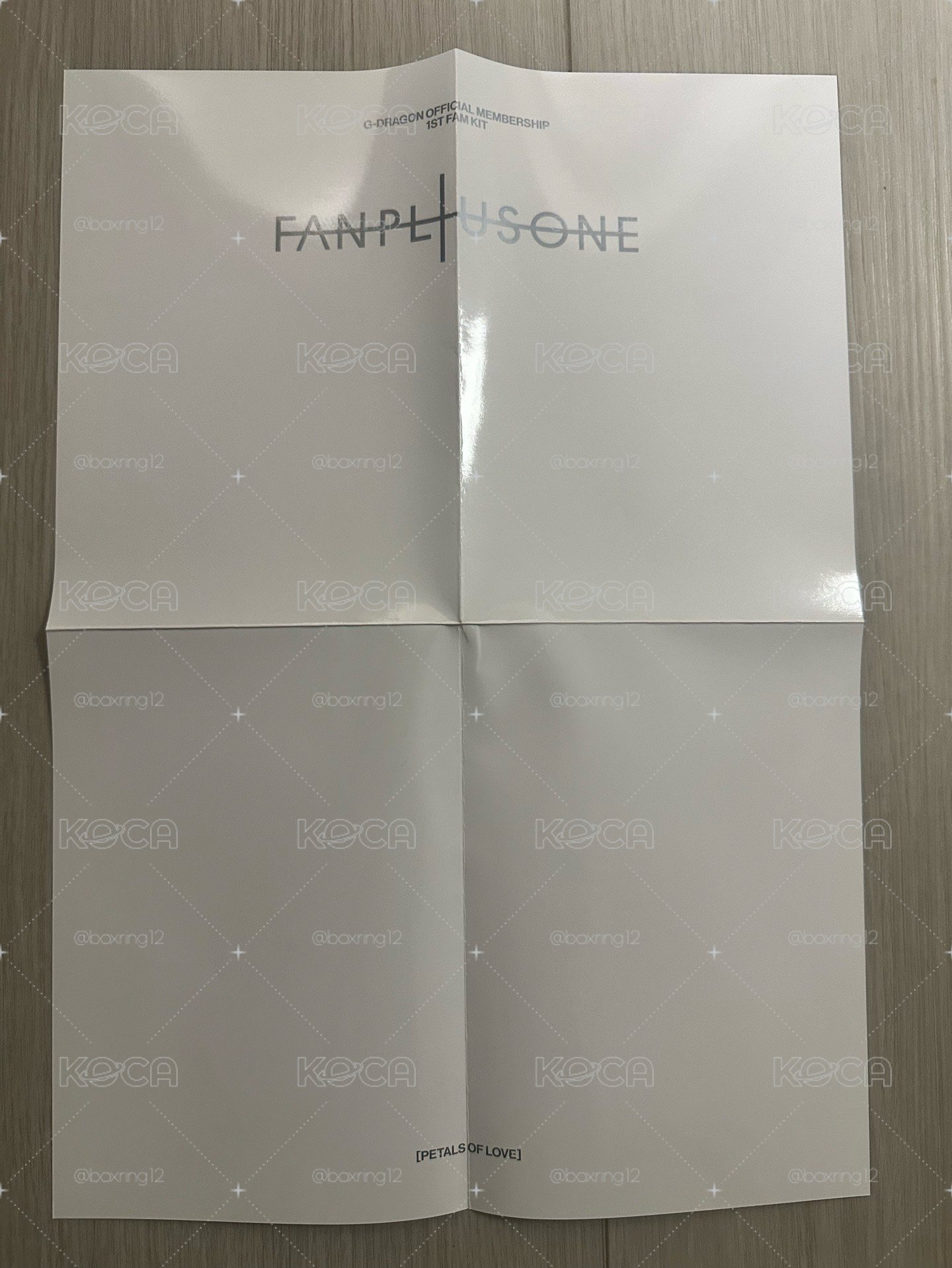 GD 權志龍 一期會員禮 折疊海報G-DRAGON OFFICIAL MEMBERSHIP 1ST FAM KIT 