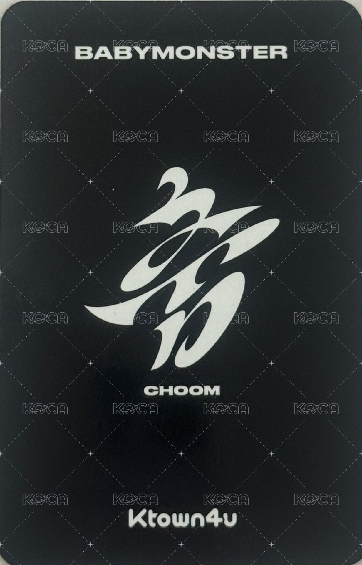 춤 (CHOOM) k4 團封預售A Ver. 特典卡  背面