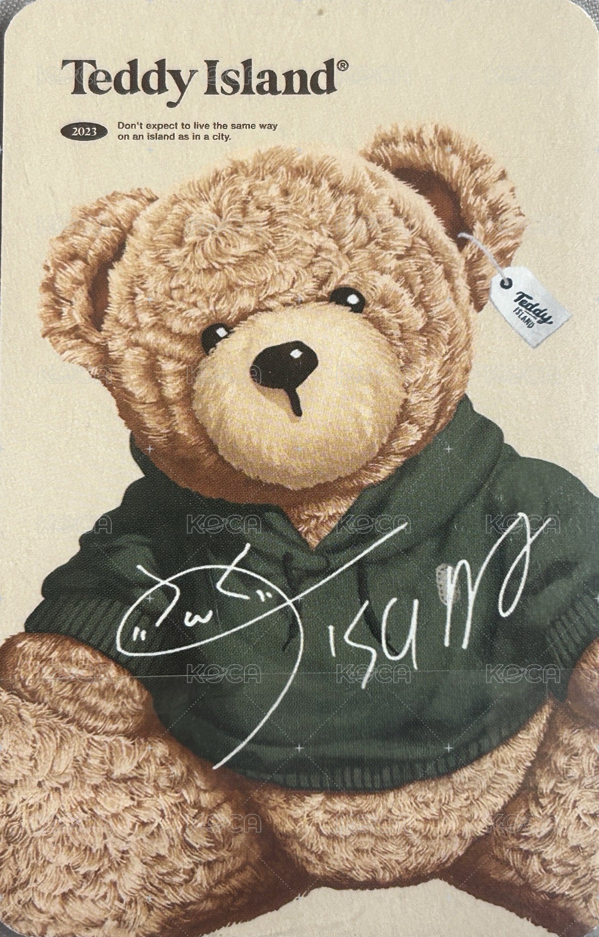 Teddy Island 代言卡 泰迪島衣服卡 背面