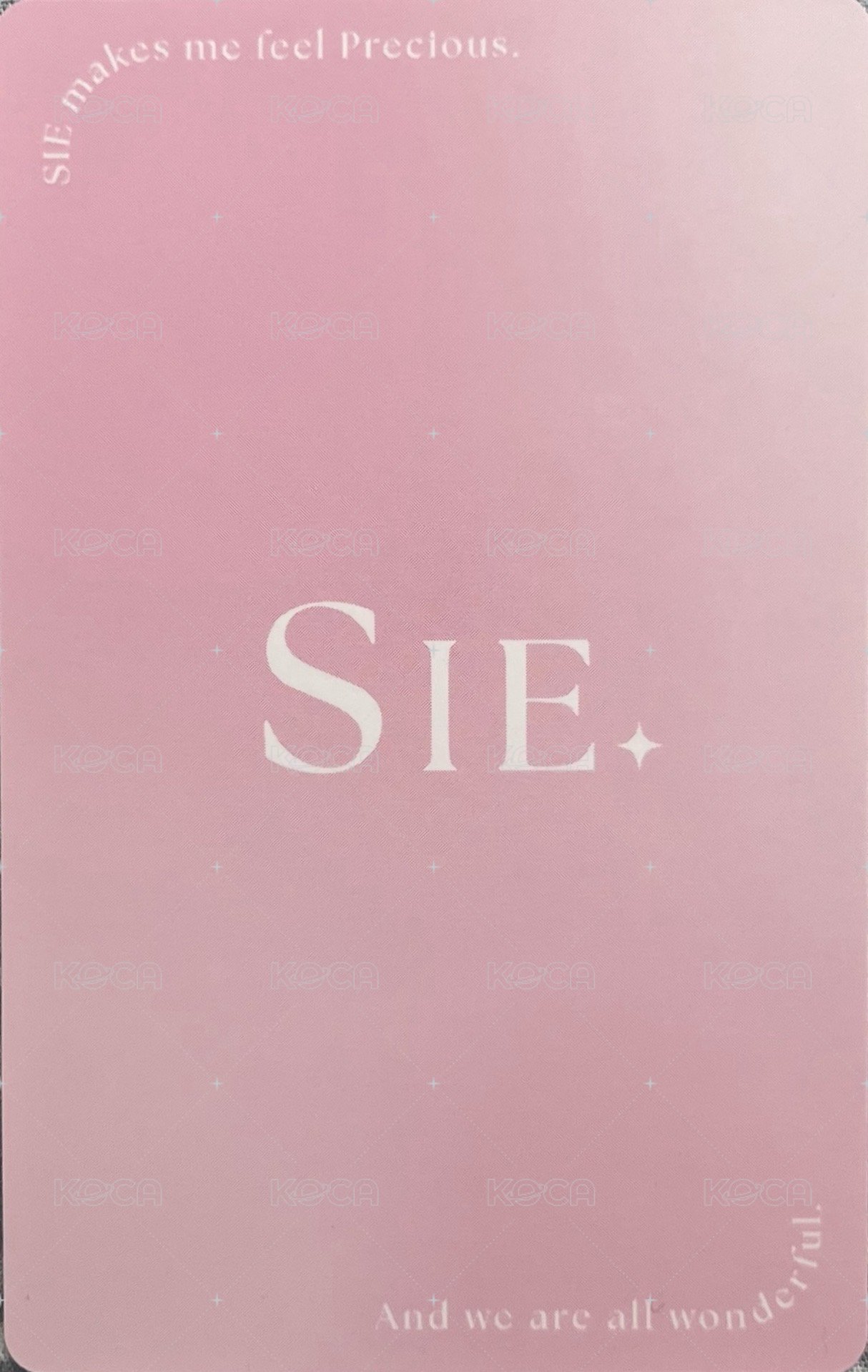 MOMO X SIE. 代言卡  背面