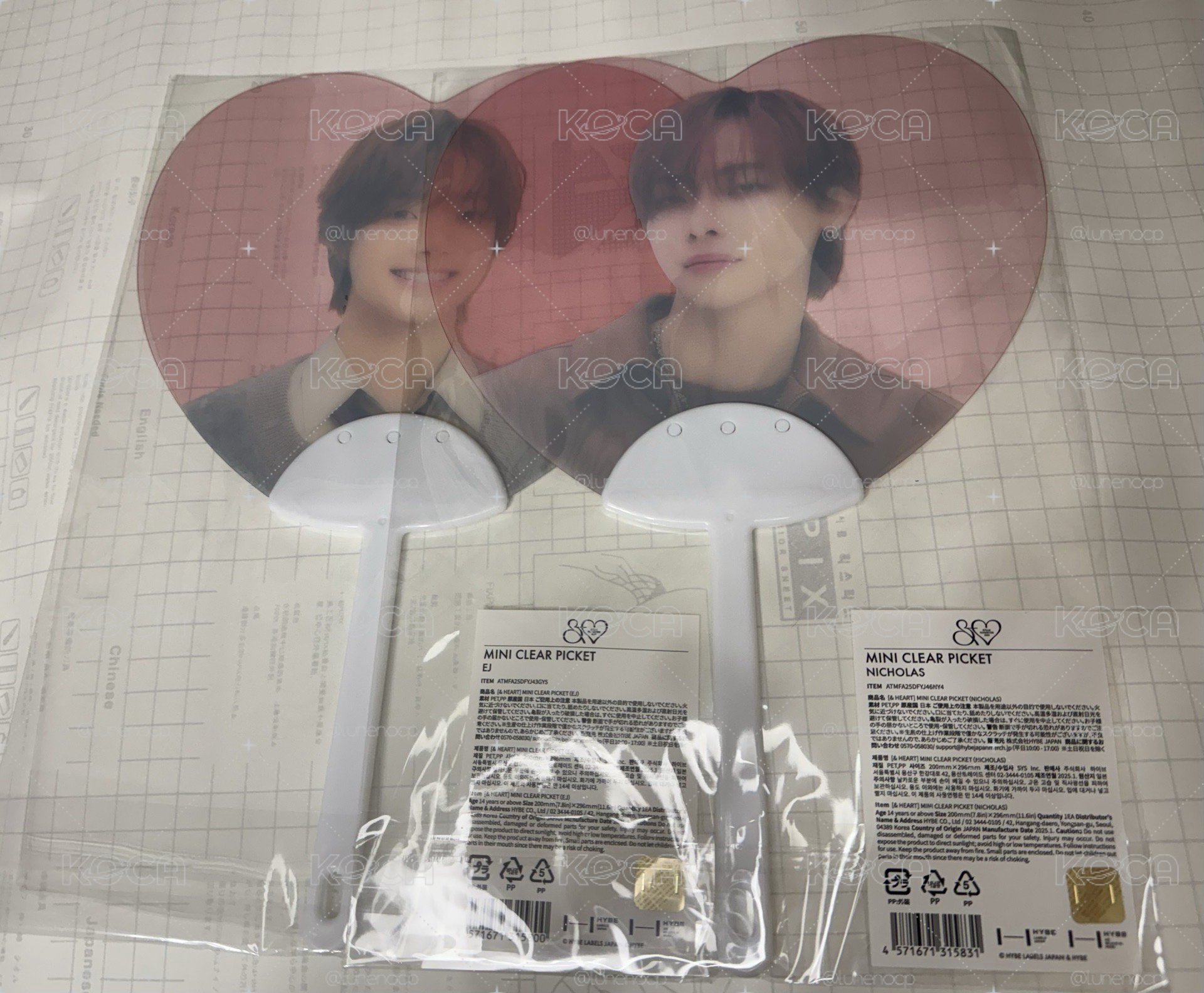 [&♥] MINI CLEAR PICKET 愛心透扇