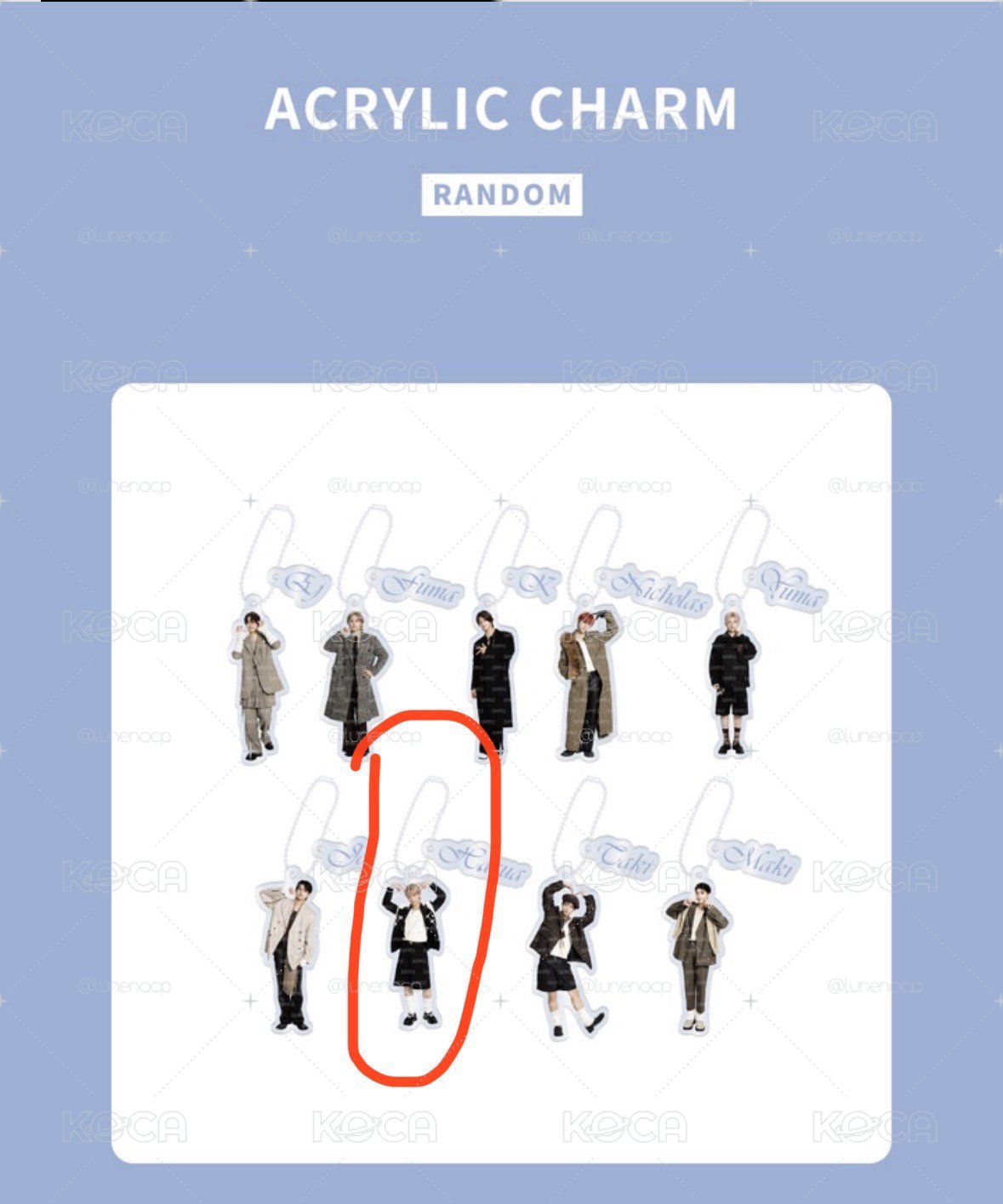 [雪明かり (Yukiakari)] ACRYLIC CHARM-HARUA