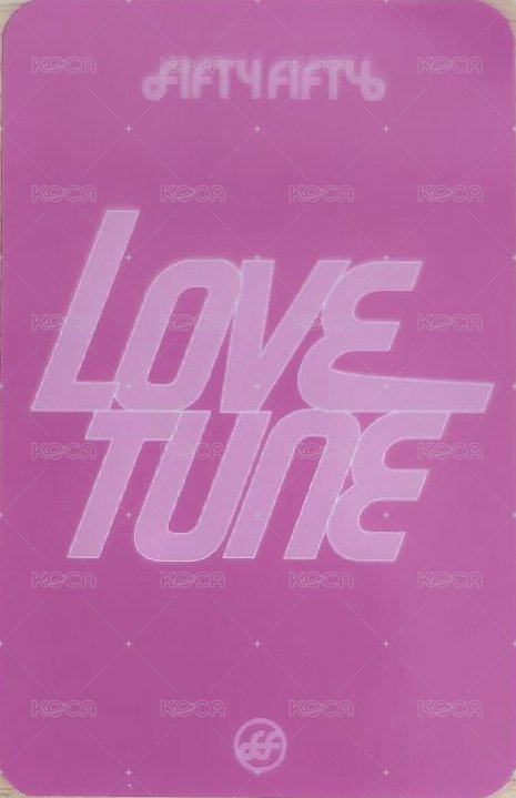 Love Tune Kpopstore 線下 1.0 簽售卡  背面