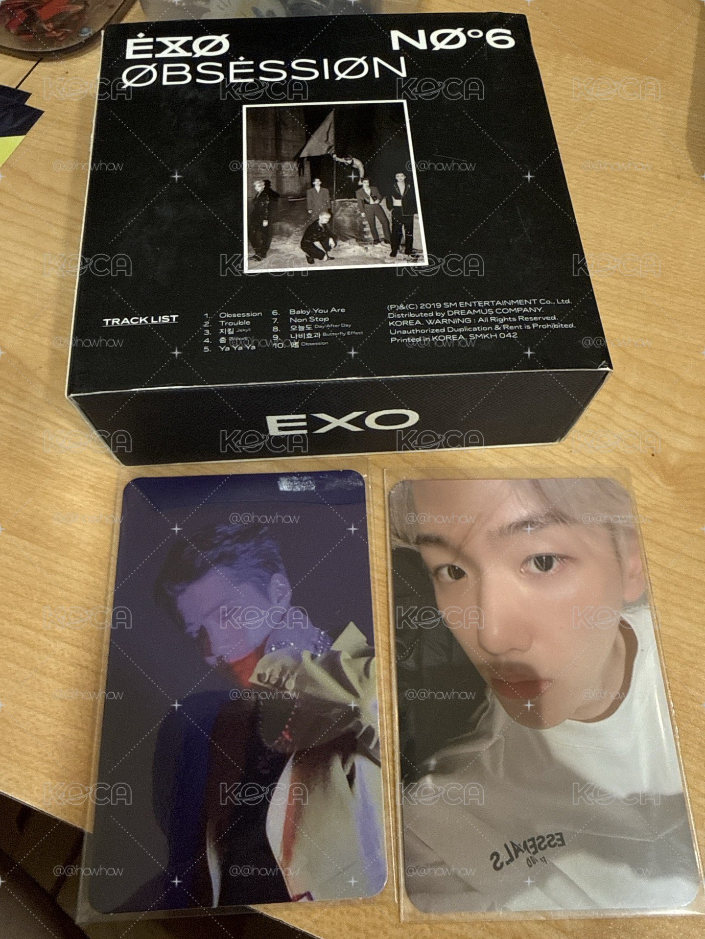EXO obsession 專輯+伯賢 世勳智能專卡
