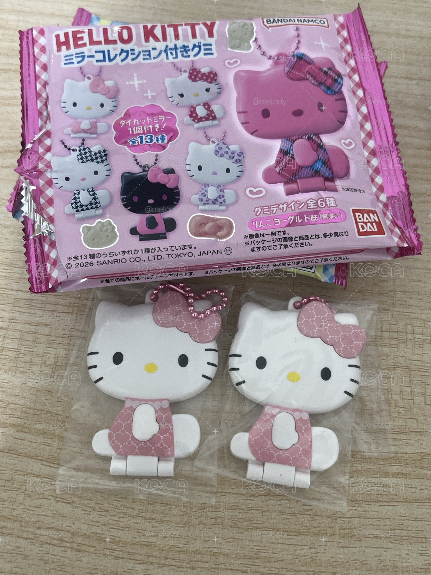 hello kitty食玩盲包 化妝鏡系列🪞格紋