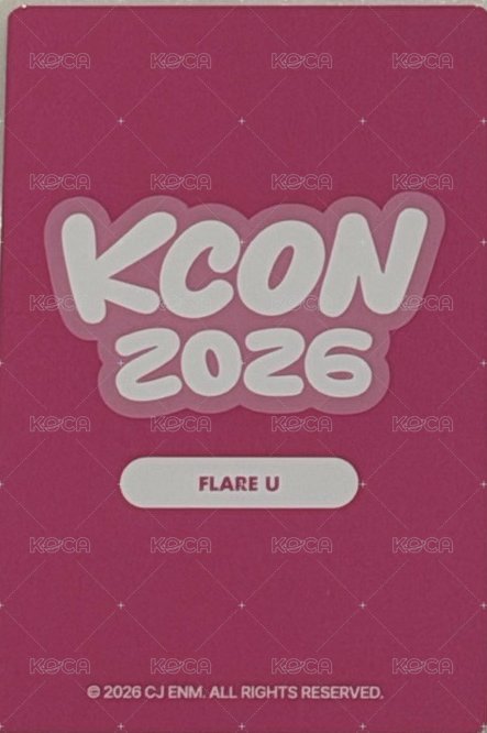 26KCON JP 隨機卡  背面