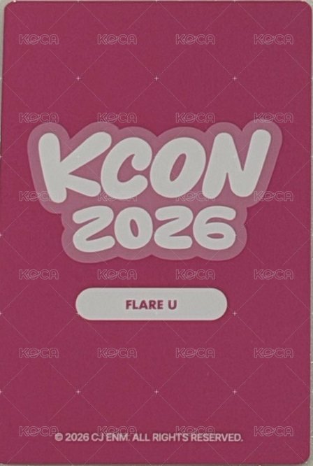 26KCON JP 隨機卡  背面