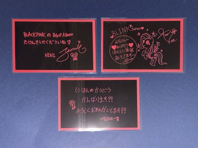 BLACKPINK日本手渡卡 明信片