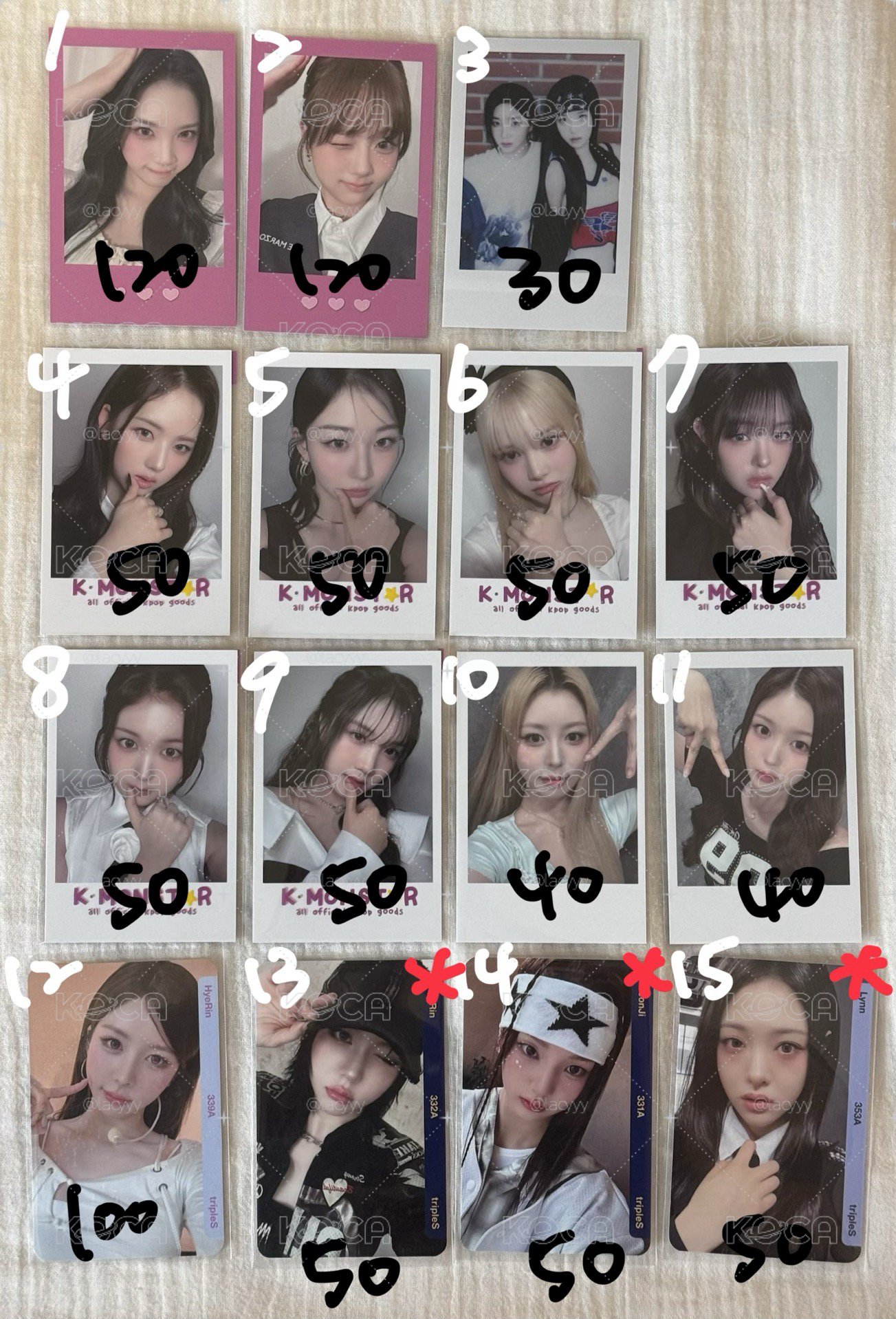 tripleS各種小卡