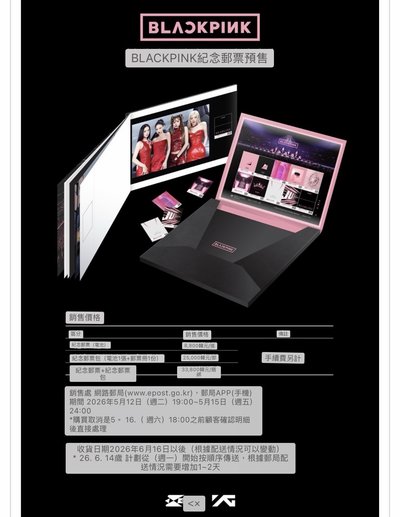 BLACKPINK 十週年 韓國郵政 郵票套組