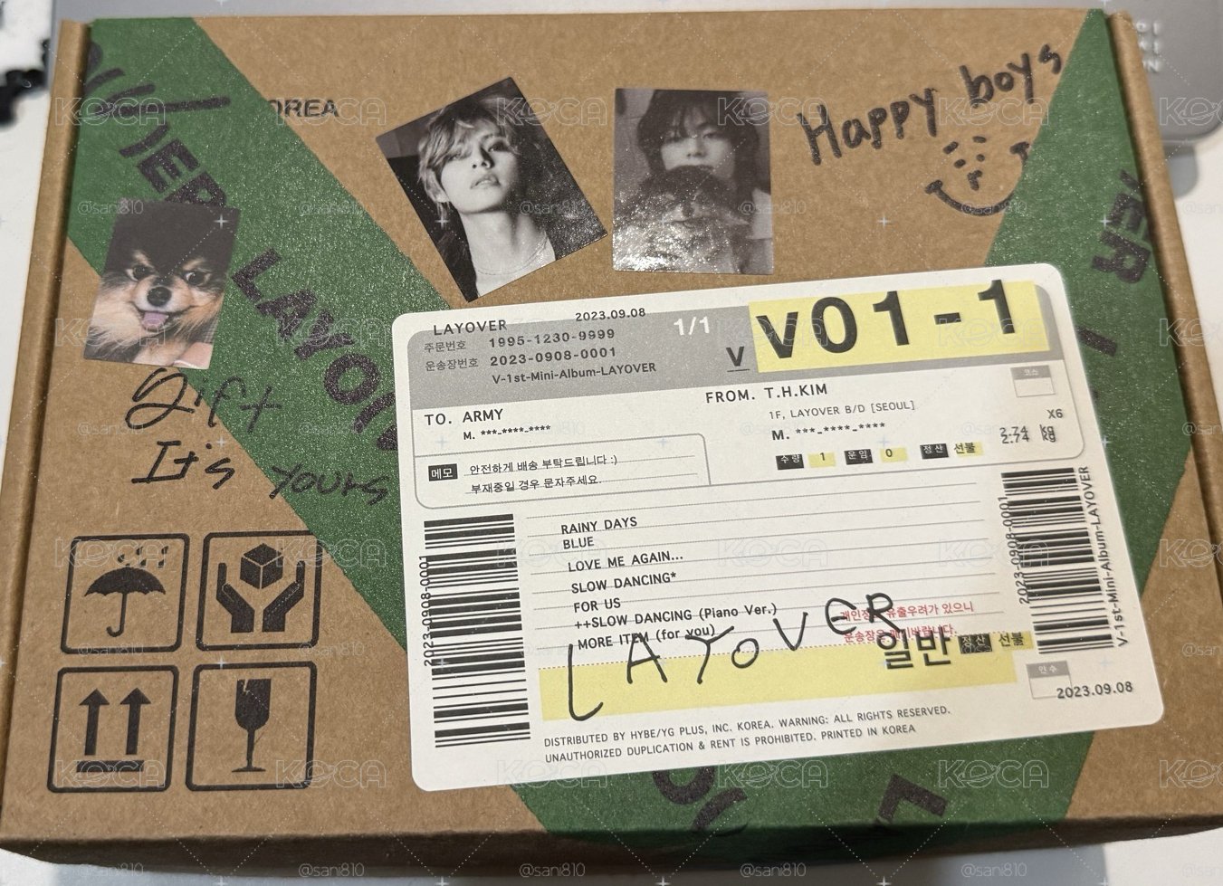 BTS V 金泰亨 LAYOVER 專輯 藍版 綠版