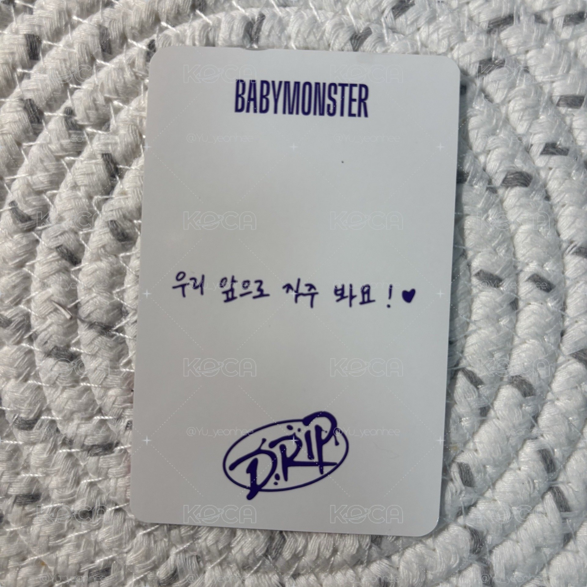 Rora 李茶仁 DRIP K4 團封預售 特典卡 