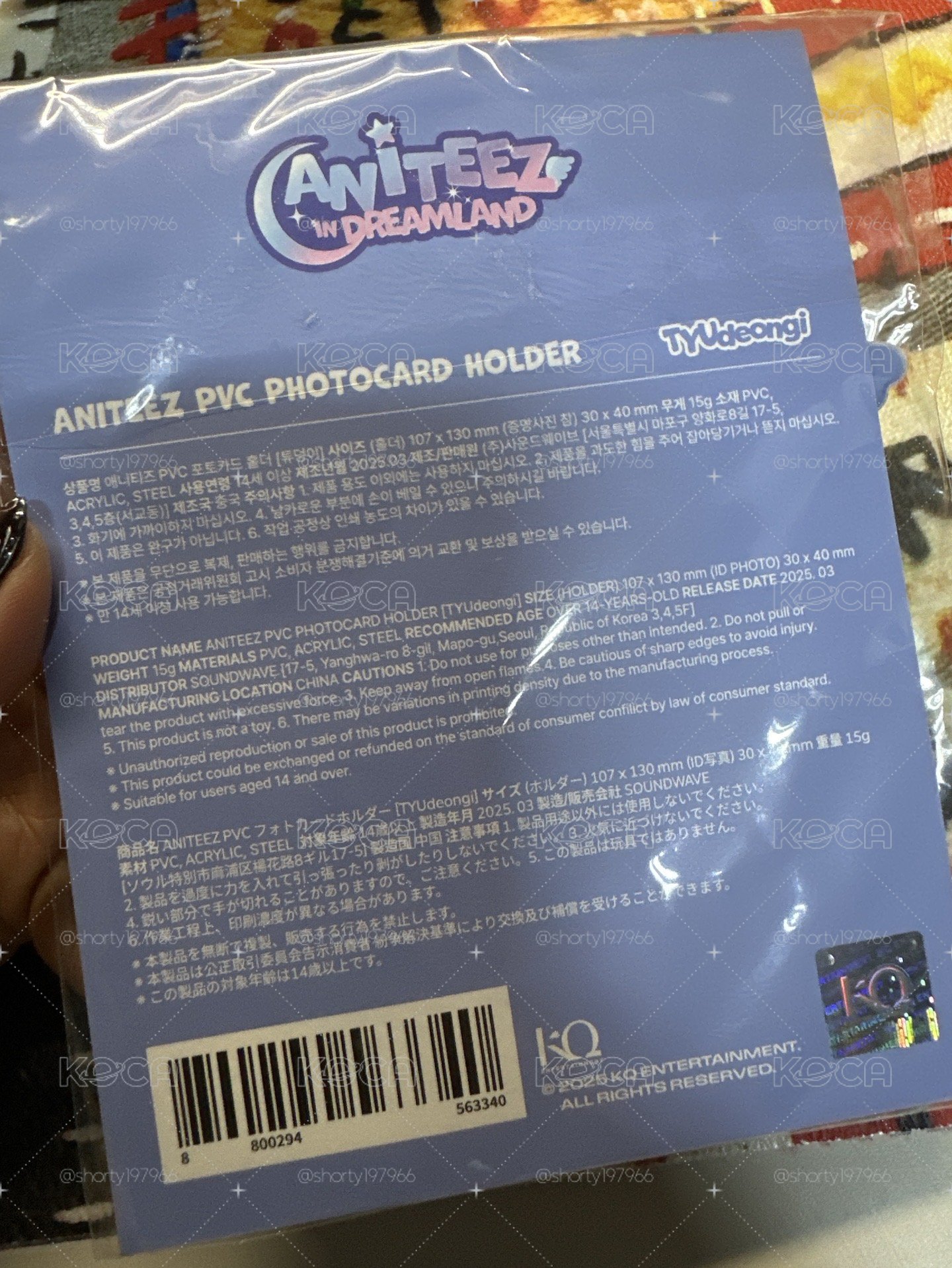 ANITEEZ IN DREAMLAND 潤浩 卡套 