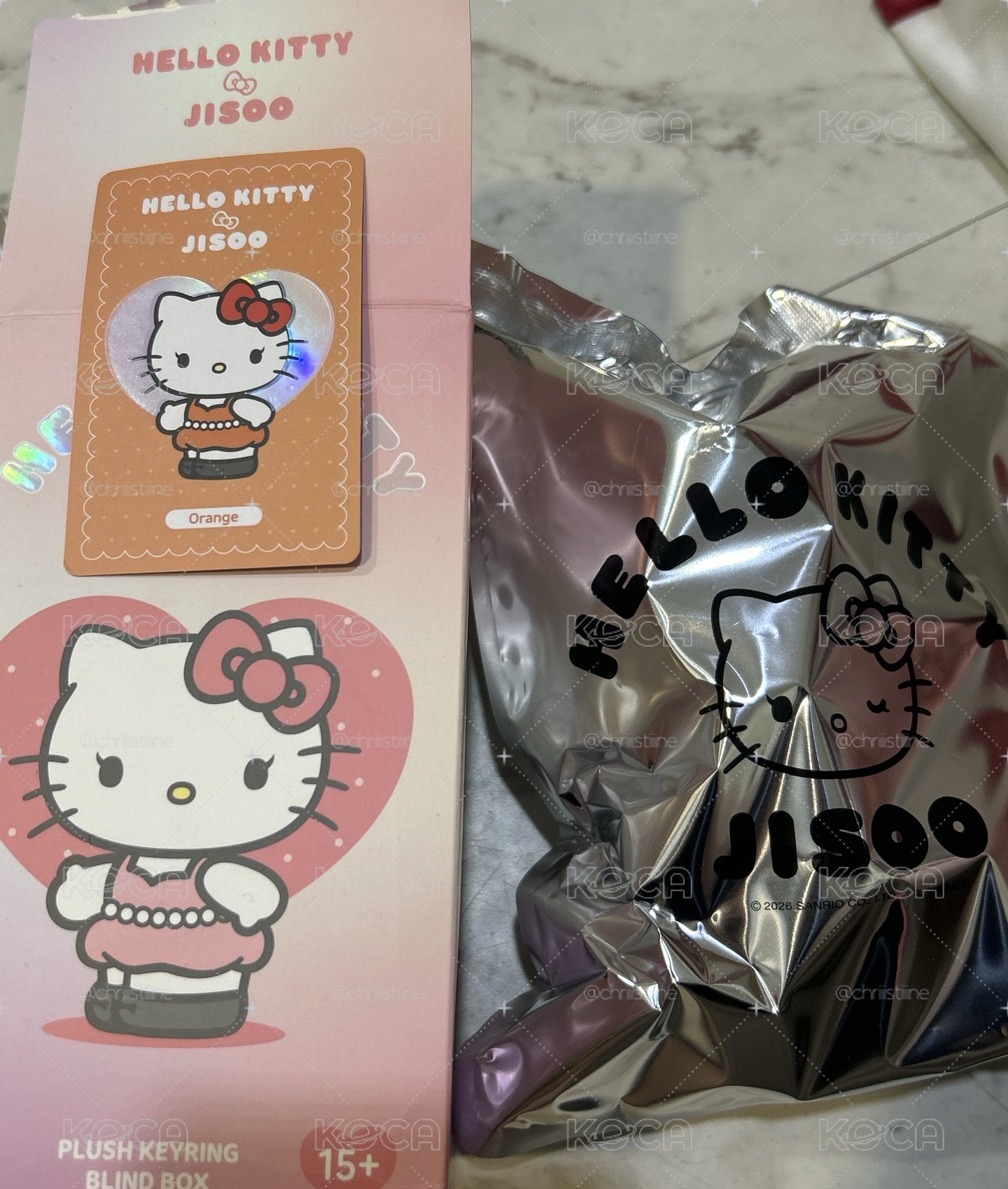 Jisoo x Kitty 橘色確認款