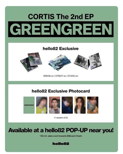 CORTISGREENGREEN專輯】非現美通🇺🇸hello82 未拆專一本- KOCA小卡周邊