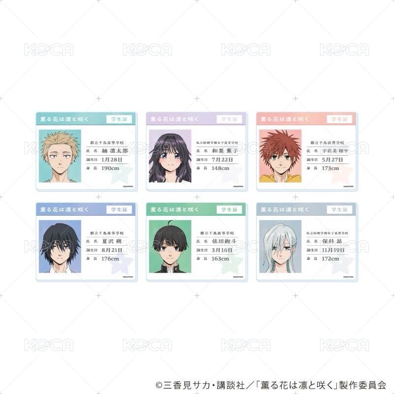 《薰香花朵凜然綻放》eeo Store 壓克力卡 盲抽/抱盒 背面