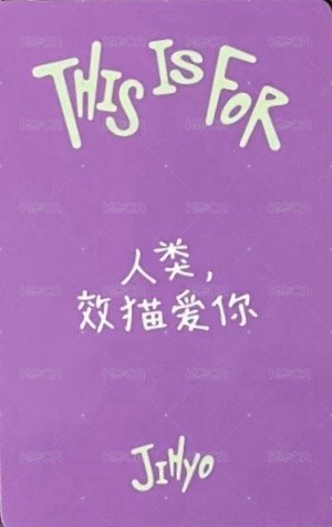 正規四 yzy 特典卡 ver.單封 背面