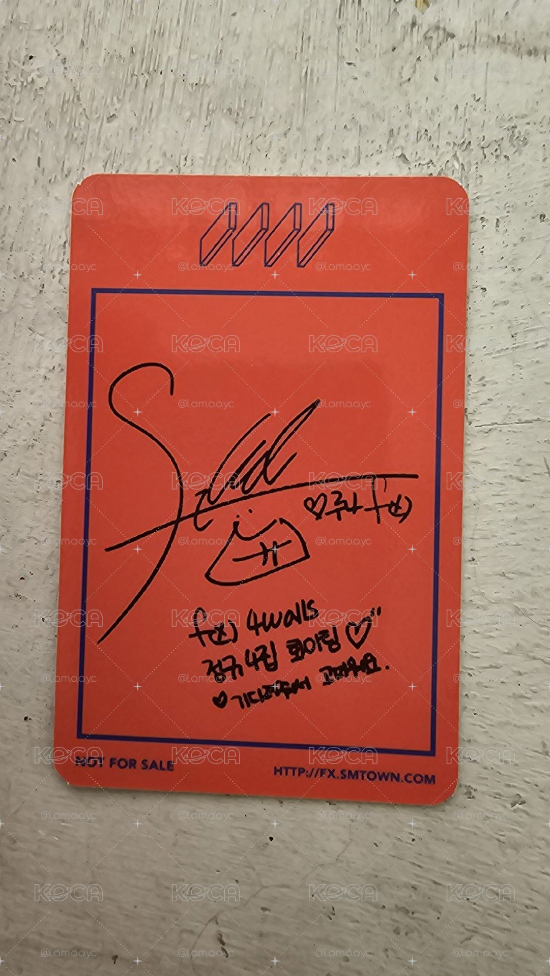 f(x) 4walls Luna 朴善英 專輯 小卡。
