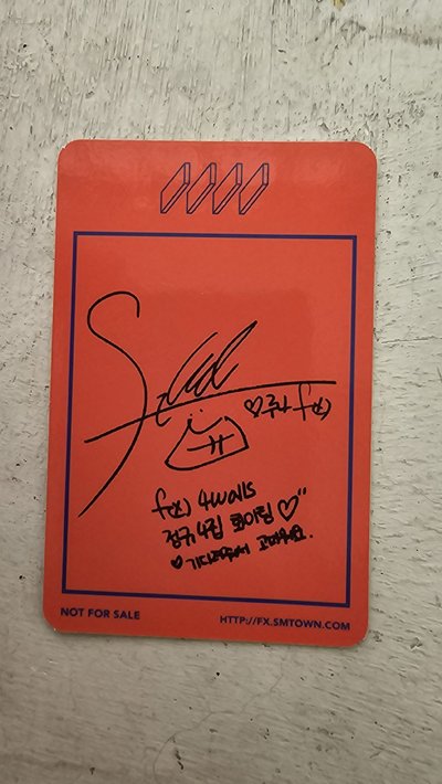 f(x) 4walls Luna 朴善英 專輯 小卡。