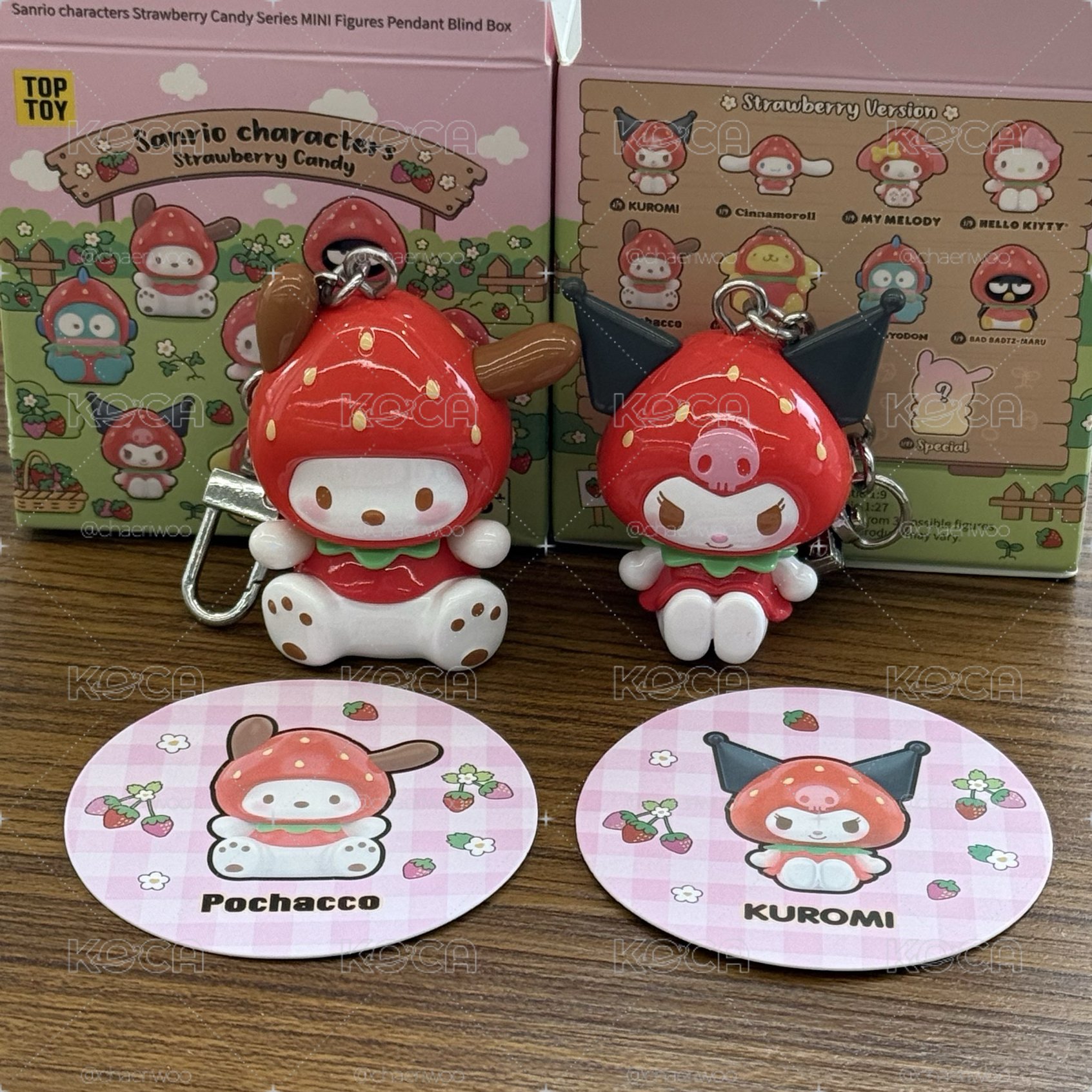三麗鷗家族草莓糖系列Mini吊飾盲盒（帕恰狗/酷洛米）
