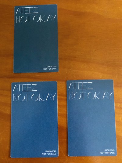金弘中(初回盤) 朴星化 鄭友榮(通常盤) 日專Not Okay 專輯卡