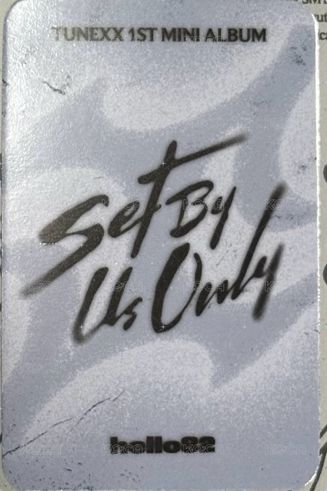 SET BY US ONLY hello82 特典卡 Fluffy ver. 背面