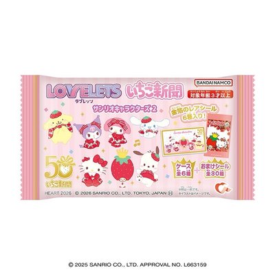 三麗鷗LOVELETS草莓新聞糖盒 第二彈