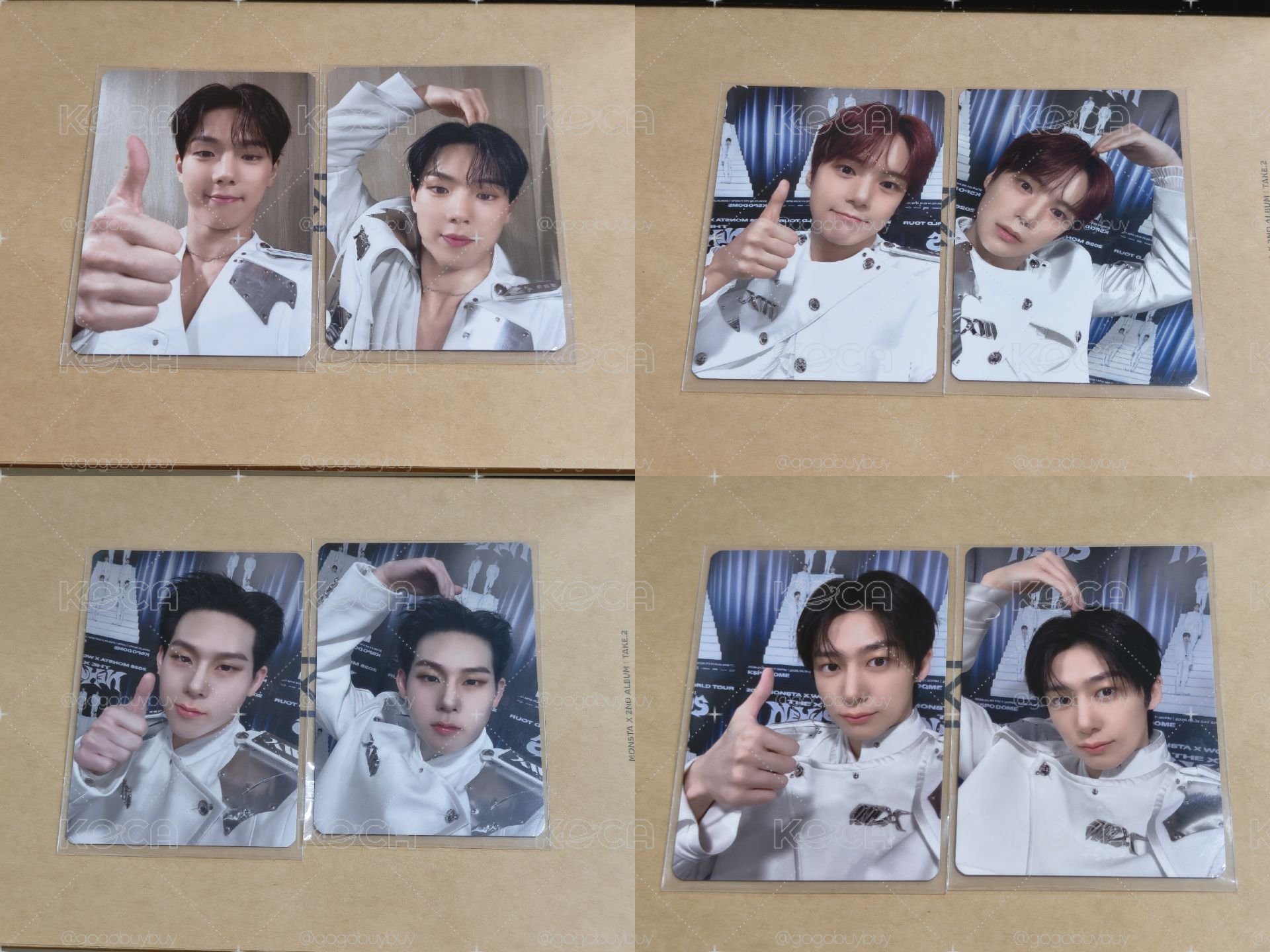 Monsta X 台北場 入場卡 筆心筆讚一組
