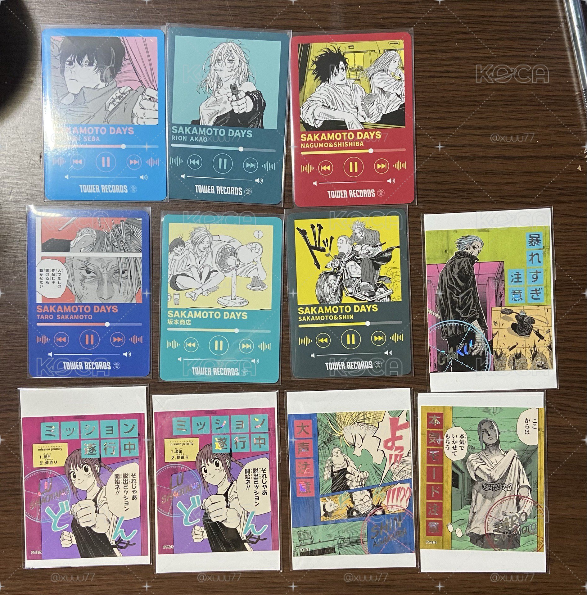 圖上11張警語貼紙+音樂卡