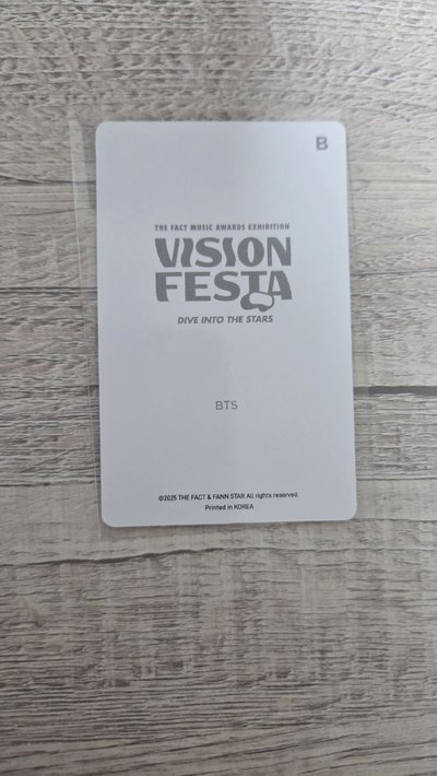 Vision Festa 展覽 BTS小卡 Jin