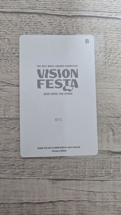 Vision Festa 展覽 BTS SUGA 小卡