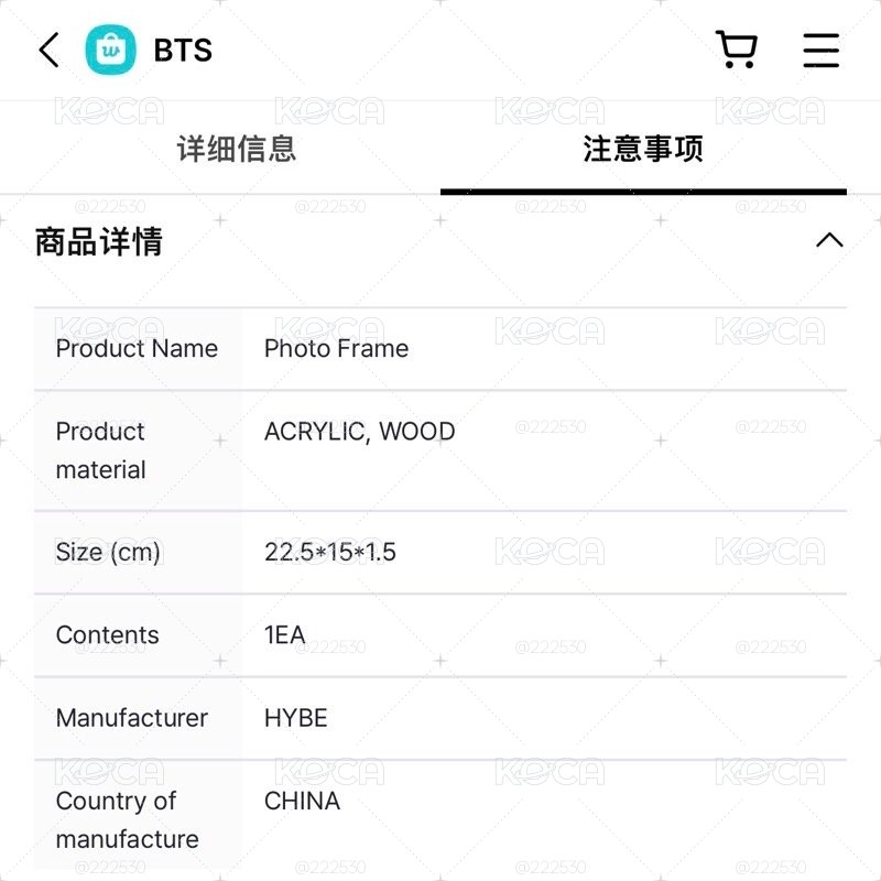 BTS 防彈少年團 2022Festa 家族框