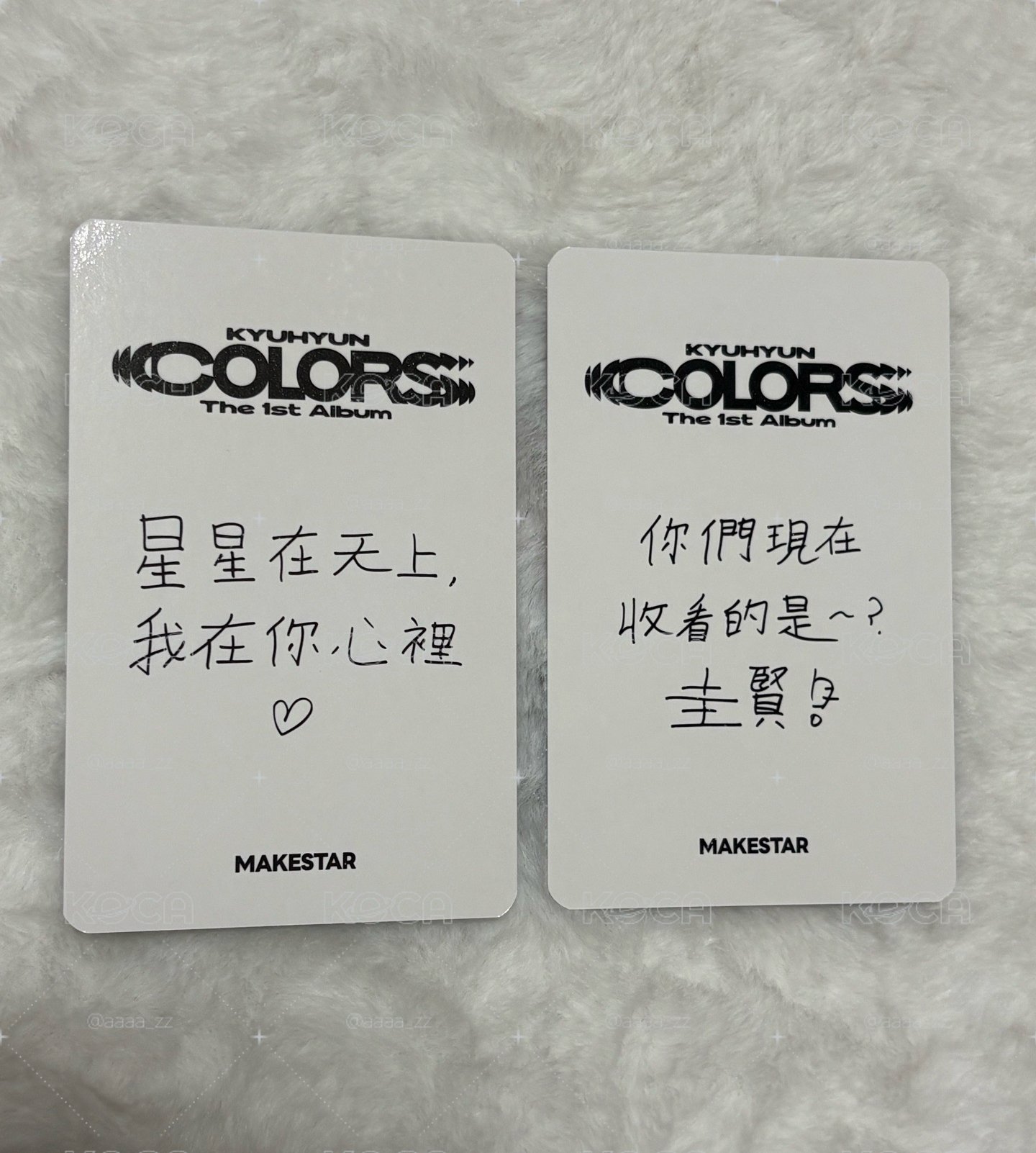 Colors 正規一Ms簽售卡 圭賢 中文卡背