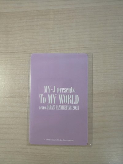 aespa 日本fm 2025 冬 小卡