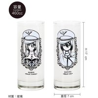 水杯 海夢與珠珠（黑翠蝶花&黑百合）